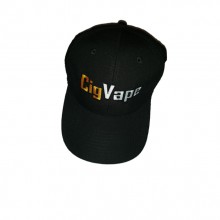 Apparel -- CigVape Fitted Ball Cap Black M/L